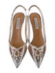Aquazzura PVC Crystal Embellishments Slingback Pumps