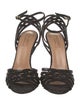 Aquazzura Suede Crystal Embellishments Sandals