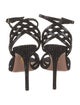 Aquazzura Suede Crystal Embellishments Sandals