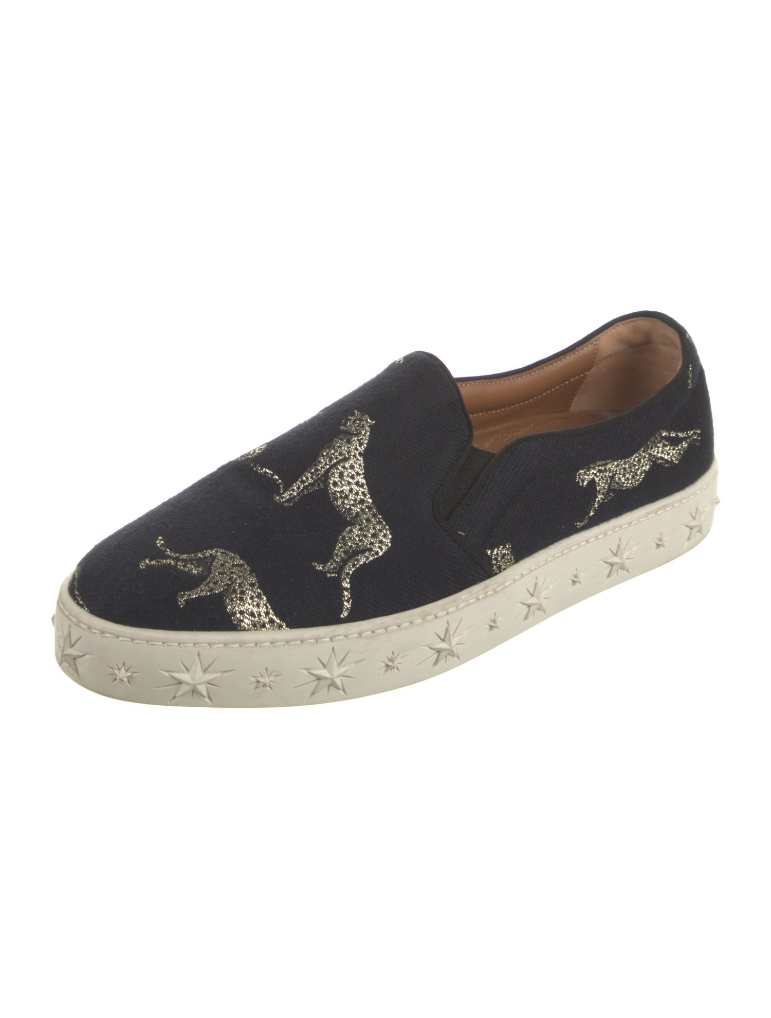 Aquazzura Velvet Embroidered Accent Sneakers