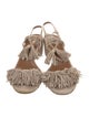Aquazzura Suede Tassel Accents Espadrilles