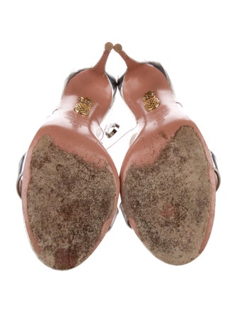 Aquazzura PVC Crystal Embellishments Slides