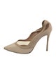 Aquazzura Suede Mesh Accents D'Orsay Pumps