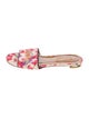 Aquazzura Canvas Printed Slides