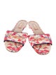 Aquazzura Canvas Printed Slides