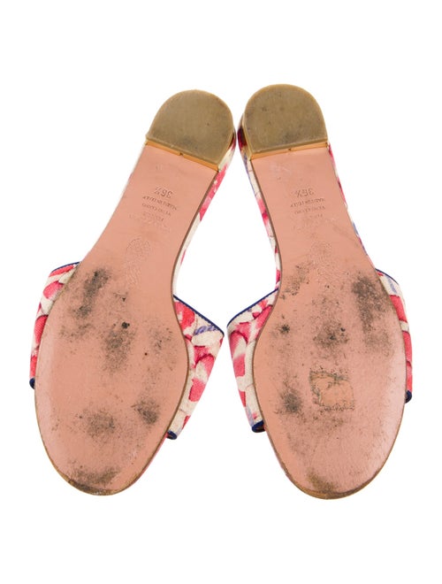 Aquazzura Canvas Printed Slides