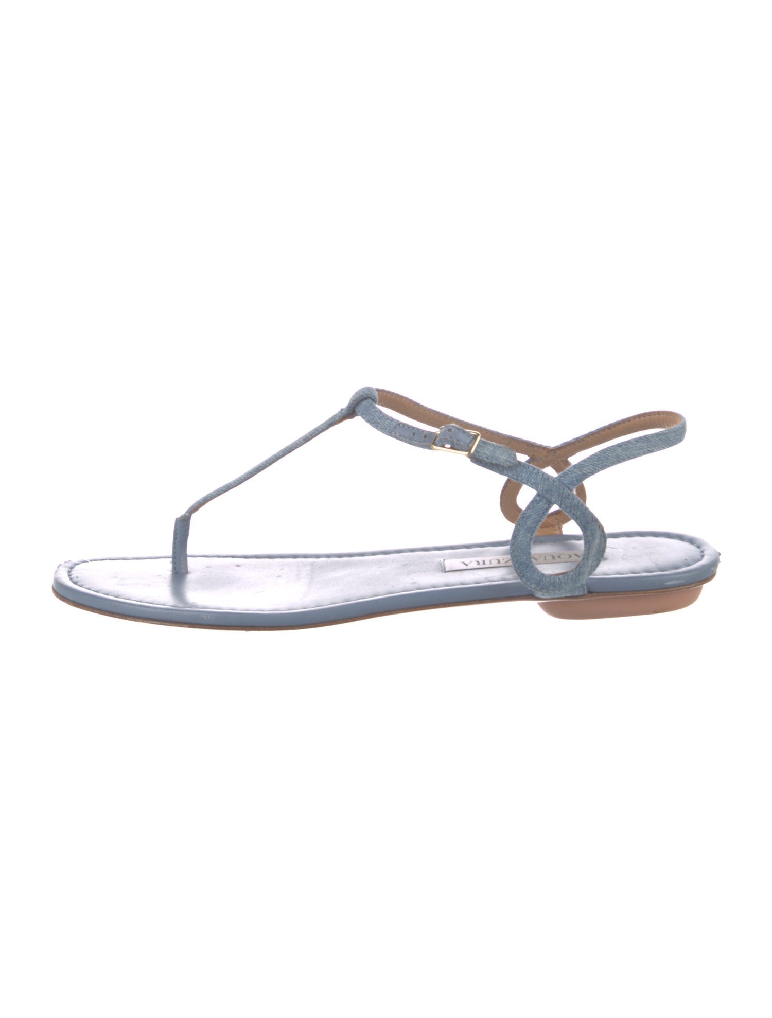 Aquazzura Leather T-Strap Sandals