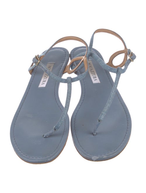 Aquazzura Leather T-Strap Sandals