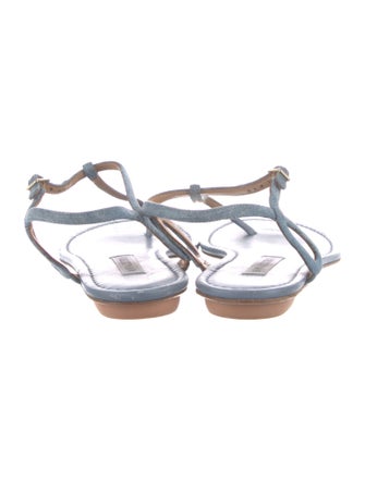 Aquazzura Leather T-Strap Sandals