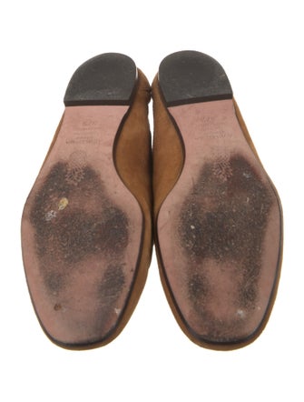 Aquazzura Suede Animal Print Loafers