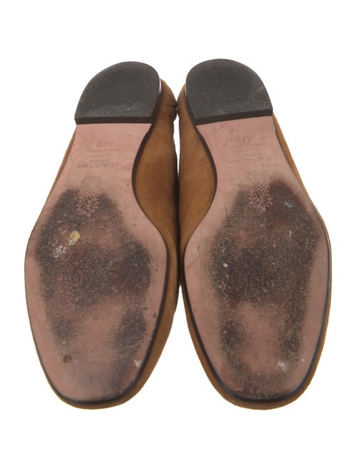 Aquazzura Suede Animal Print Loafers