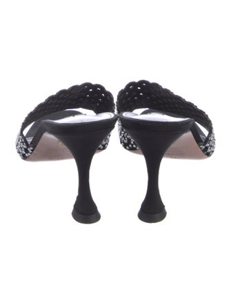 Aquazzura Suede Patterned Slides