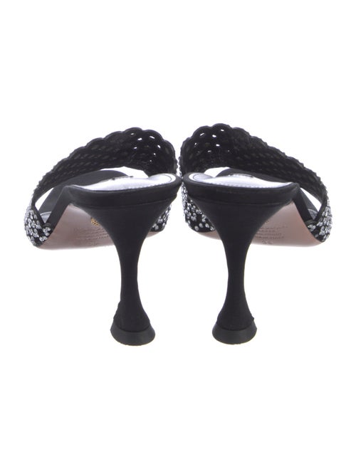 Aquazzura Suede Patterned Slides