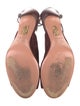 Aquazzura Suede Leather Trim Embellishment Sandals