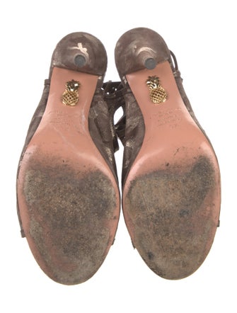 Aquazzura Printed Mules