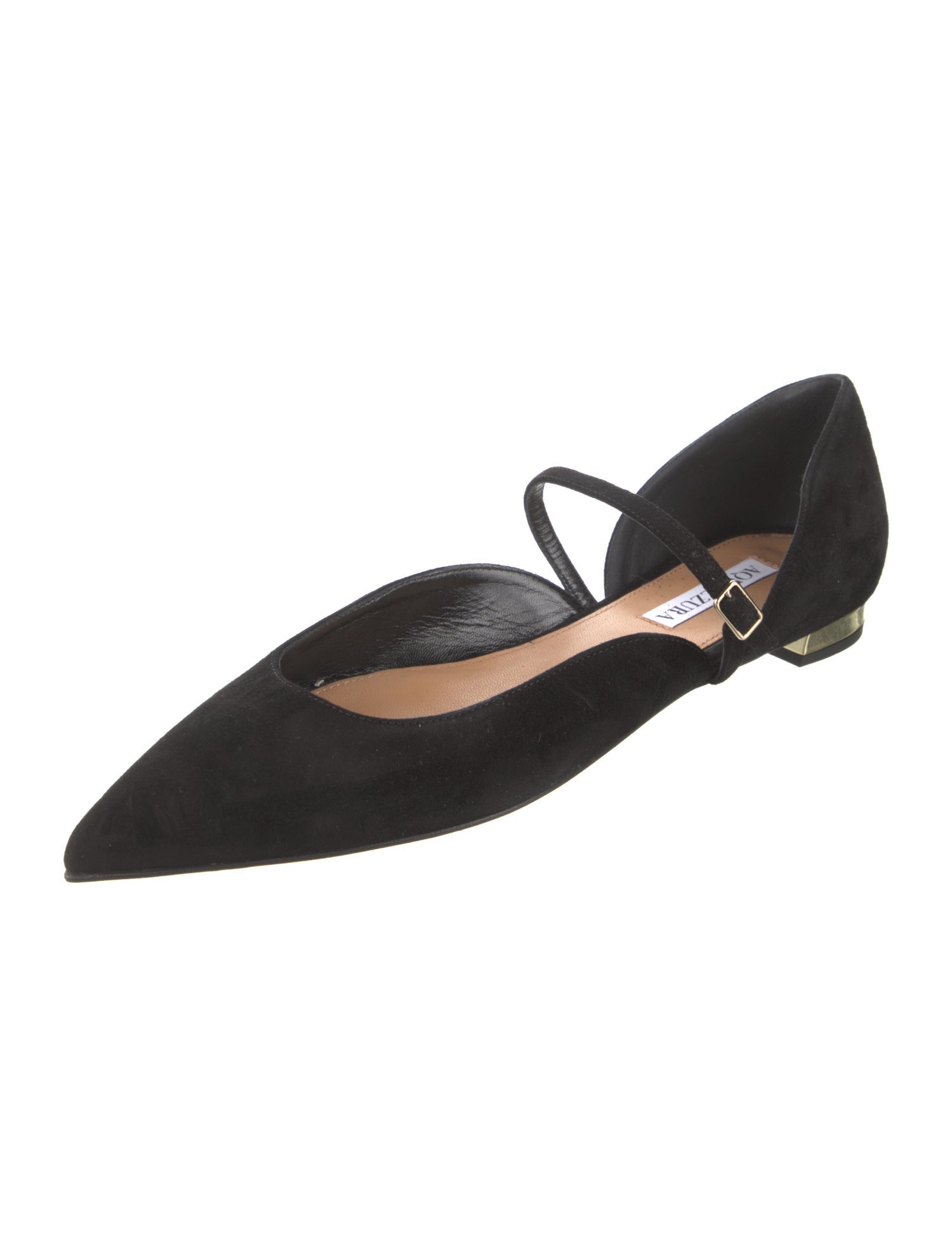 Aquazzura Suede D'Orsay Flats