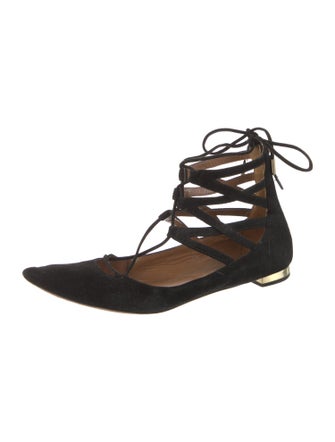 Aquazzura Suede Flats
