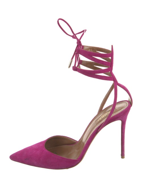 Aquazzura Suede D'Orsay Pumps
