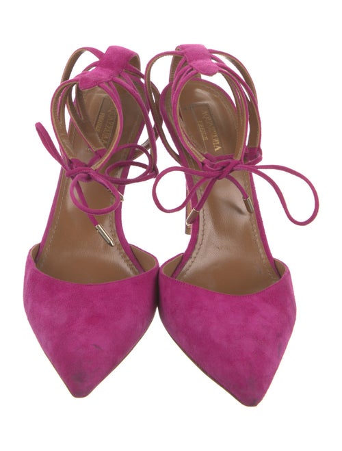 Aquazzura Suede D'Orsay Pumps