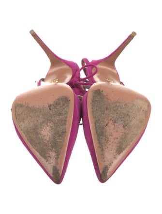 Aquazzura Suede D'Orsay Pumps