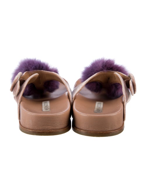 Aquazzura Rubber Colorblock Pattern Slides