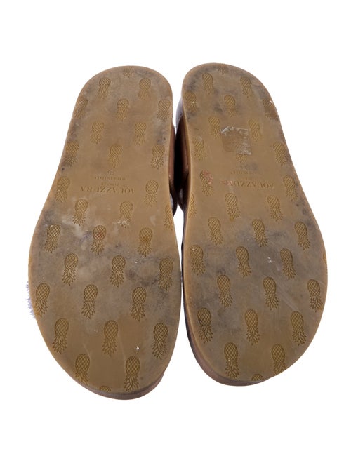 Aquazzura Rubber Colorblock Pattern Slides