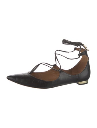 Aquazzura Leather Flats