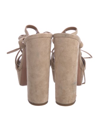 Aquazzura Suede Slingback Sandals