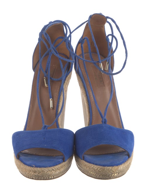 Aquazzura Suede Printed Espadrilles