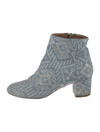 Aquazzura Denim Printed Boots