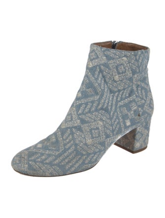 Aquazzura Denim Printed Boots