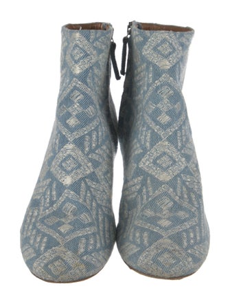 Aquazzura Denim Printed Boots