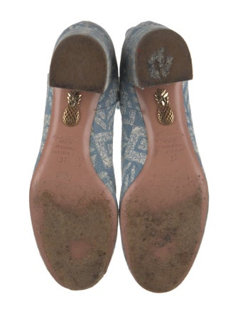 Aquazzura Denim Printed Boots