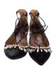 Aquazzura Velvet Crystal Embellishments Flats