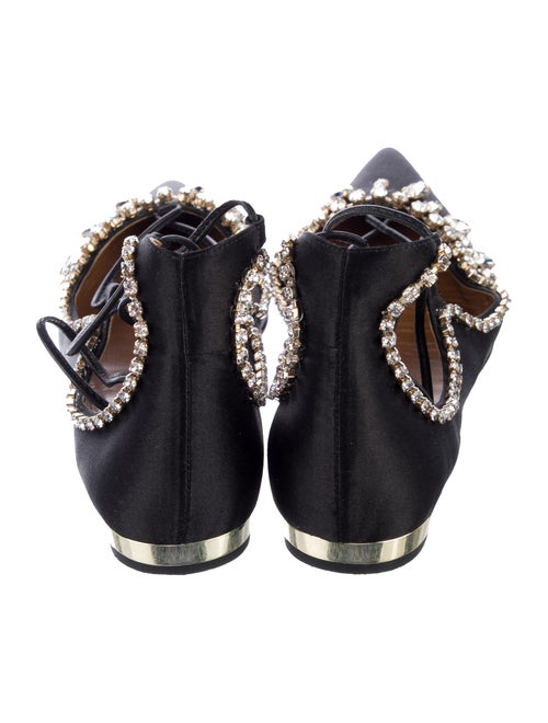 Aquazzura Velvet Crystal Embellishments Flats