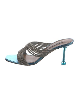 Aquazzura Crystal Embellishments Slides