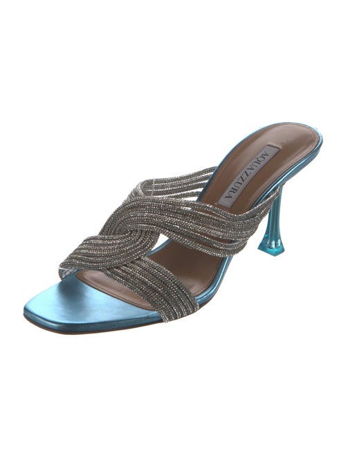 Aquazzura Crystal Embellishments Slides
