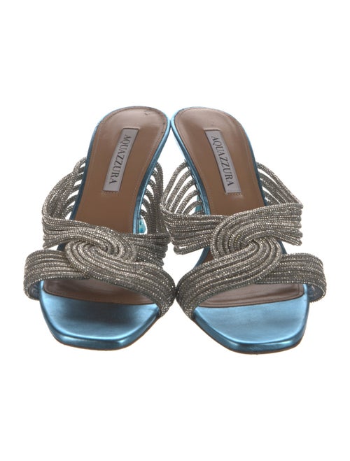 Aquazzura Crystal Embellishments Slides