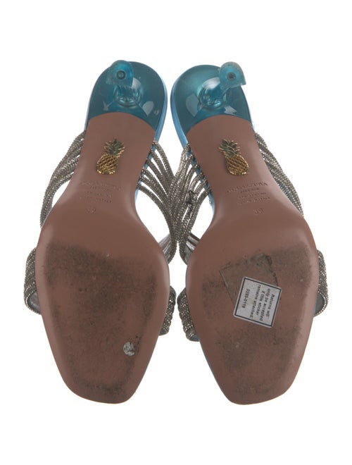 Aquazzura Crystal Embellishments Slides
