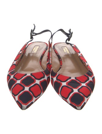 Aquazzura Printed Slingback Flats