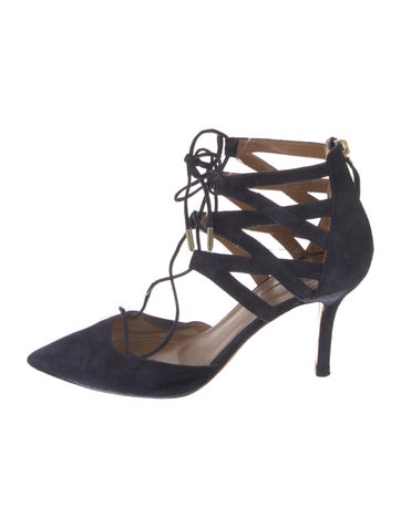 Aquazzura Pumps Suede T-Strap IT 37.5 | 7.5