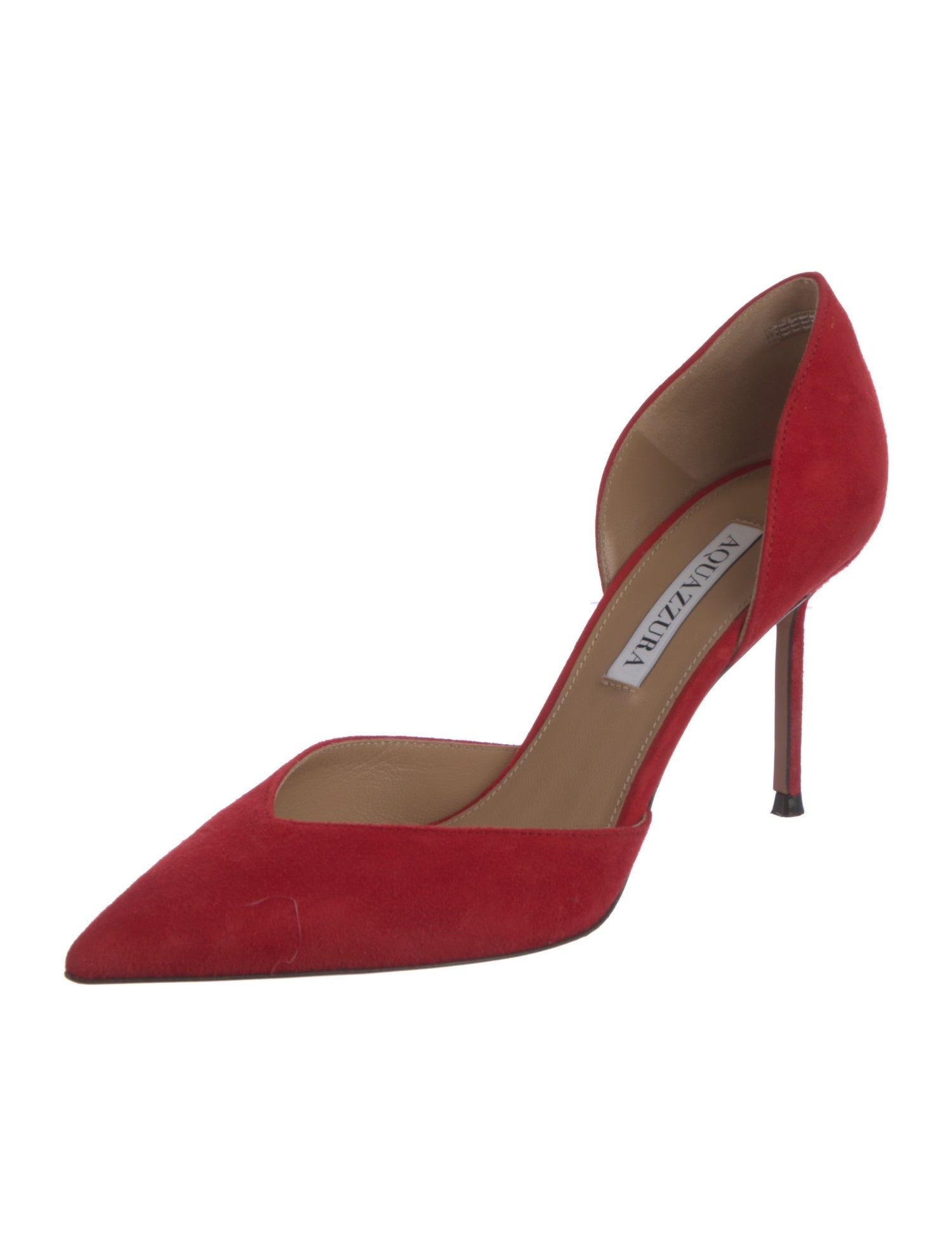 Aquazzura Suede D'Orsay Pumps