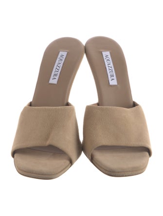 Aquazzura Suede Slides