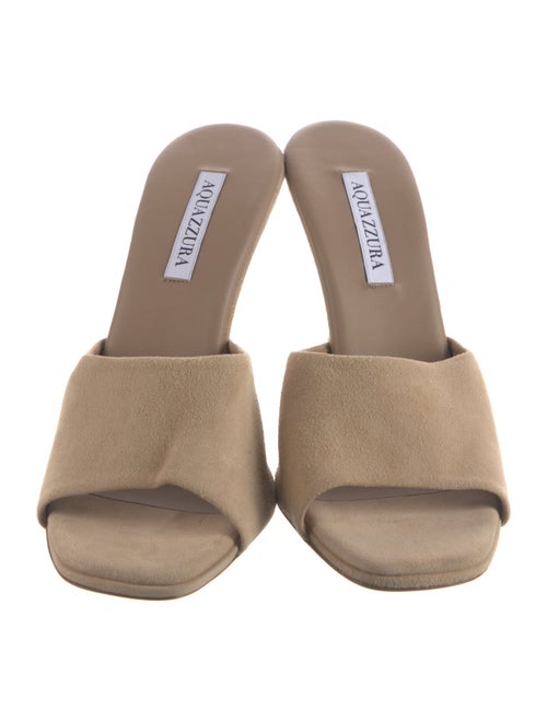 Aquazzura Suede Slides