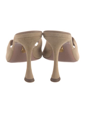 Aquazzura Suede Slides