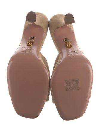 Aquazzura Suede Slides