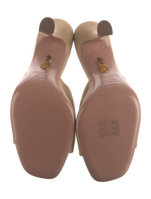 Aquazzura Suede Slides