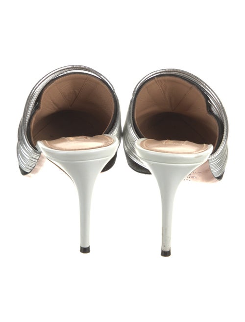 Aquazzura Suede Printed Mules