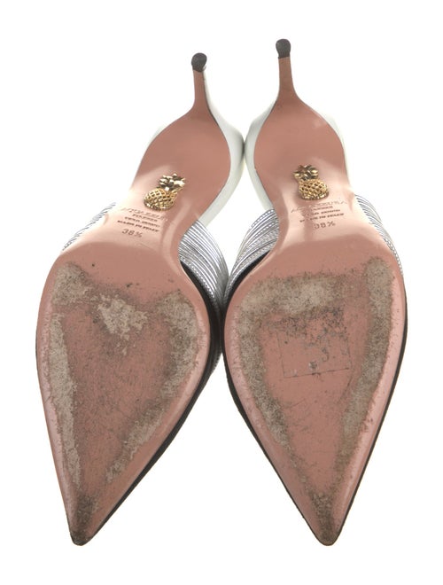 Aquazzura Suede Printed Mules