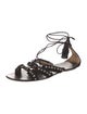 Aquazzura Suede Tassel Accents Gladiator Sandals